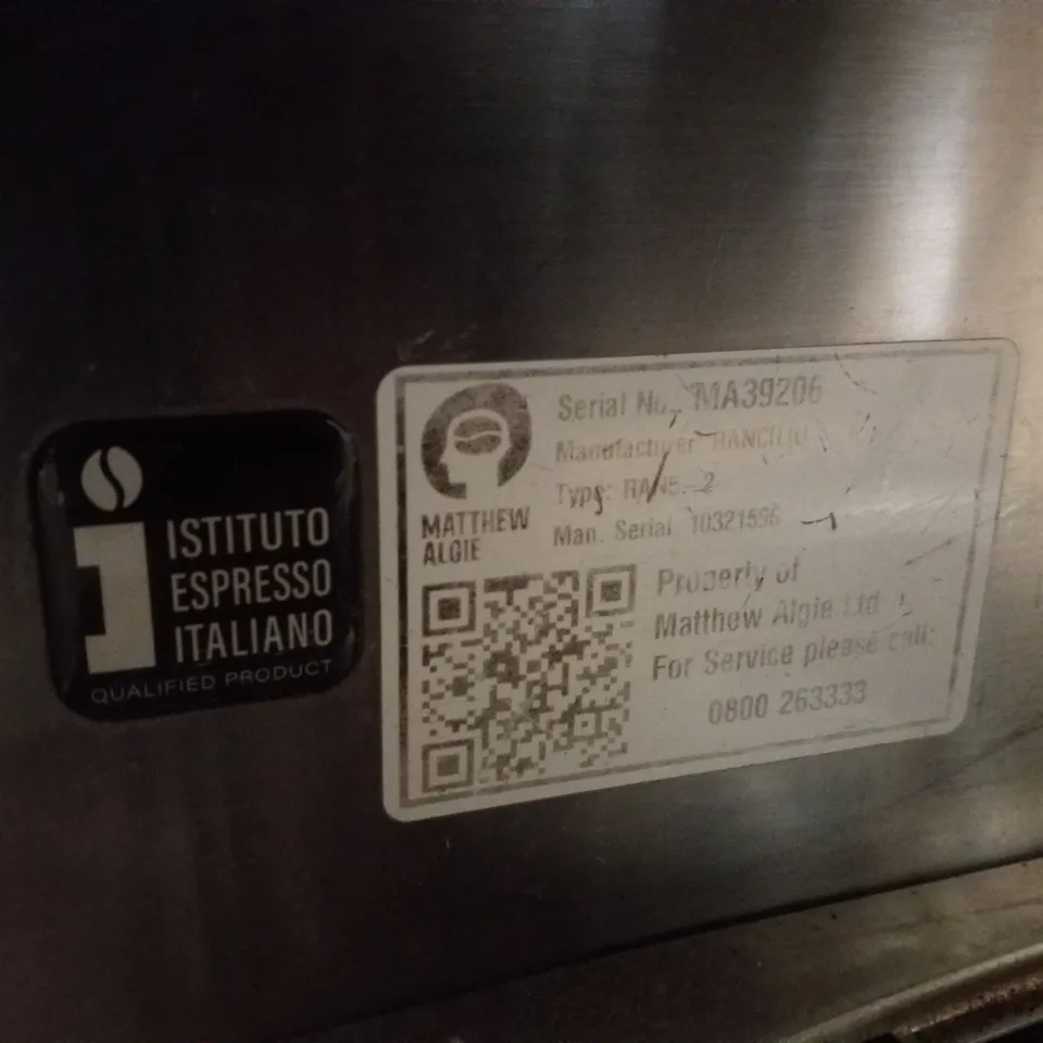 RANCILIO RAN5-2 COMMERCIAL 2 BARRISTA COFFEE MACHINE