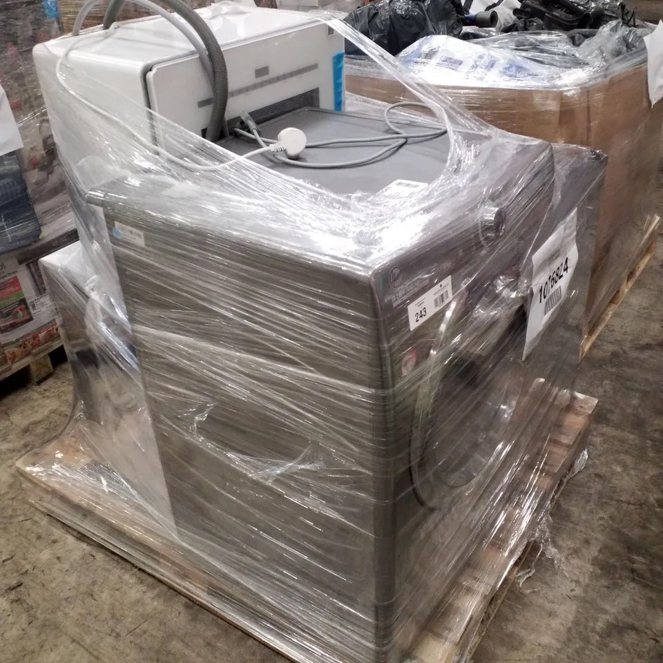 HOOVER H-DRY 300 CONDENSER TUMBLE DRYER GRAPHITE, CANDY FREESTANDING WINE COOLER 40CM BLACK AND 3X COMFEE SLIMLINE TABLE TOP DISHWASHERS - UNPROCESSED RAW RETURNS