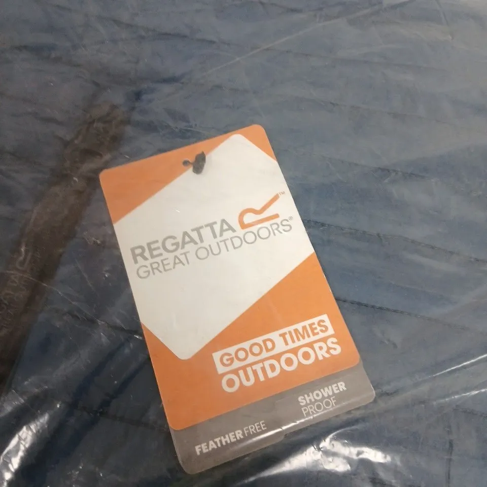 REGATTA GREAT OUTDOORS MEN'S QUILTED SHOWERPROOF JACKET – BLUE, UK M
