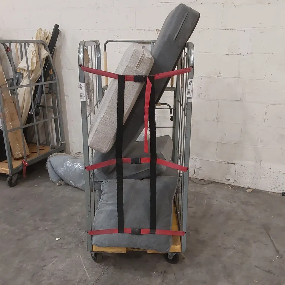 CAGE OF ASSORTED SOFA CUSHIONS // CAGE NOT INCLUDED 