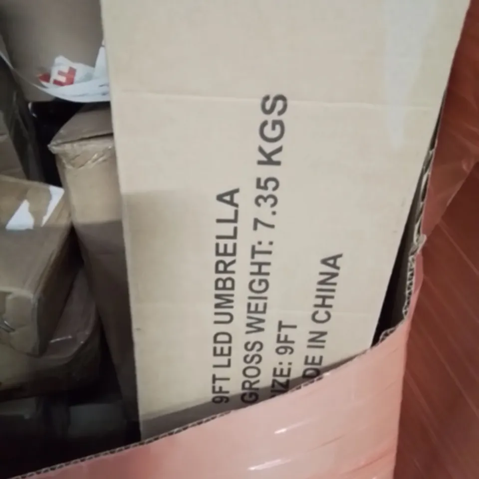 PALLET CONTAINING VARIOUS ASSORTED ITEMS TO INCLUDE: RICE COOKER, HOT PLATE GRIDDLE, PET BACKPACK, STORAGE UNIT AND LOTS MORE UNMARKED BOXED ITEMS 