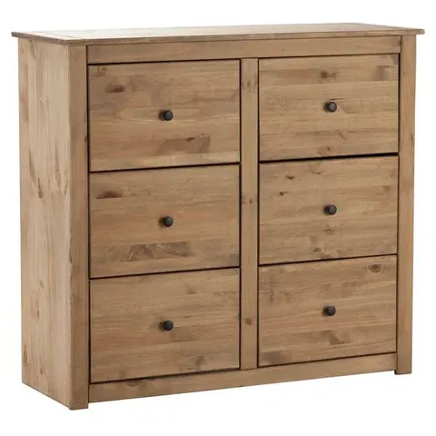 BOXED PANAMA 6 DRAWER CHEST, NATURAL WAX (1 BOX)