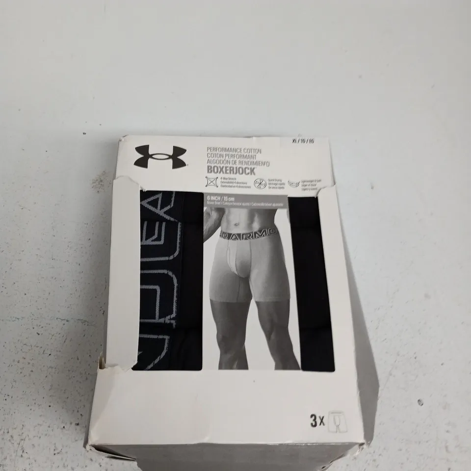 UNDER ARMOUR BOXERJOCK MEN'S BOXER BRIEFS – 3 PACK SIZE XL
