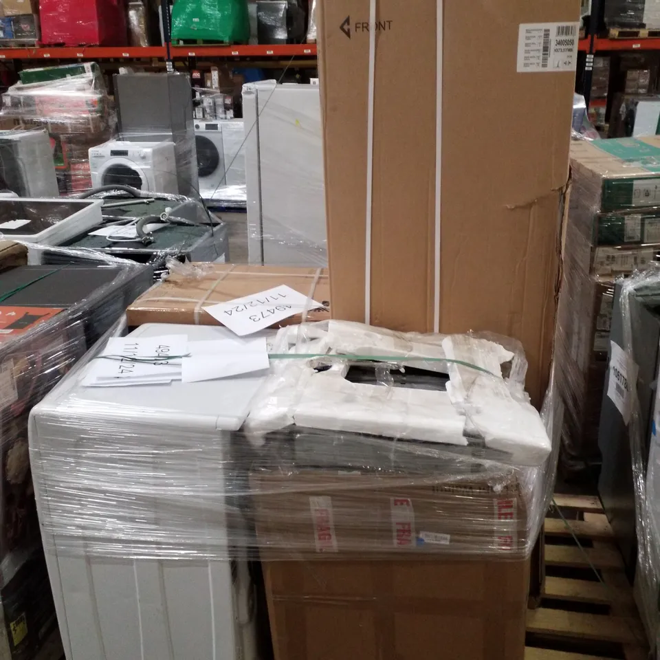 PALLET OF APPROXIMATELY 4 UNPROCESSED RAW RETURN WHITE GOODS TO INCLUDE;