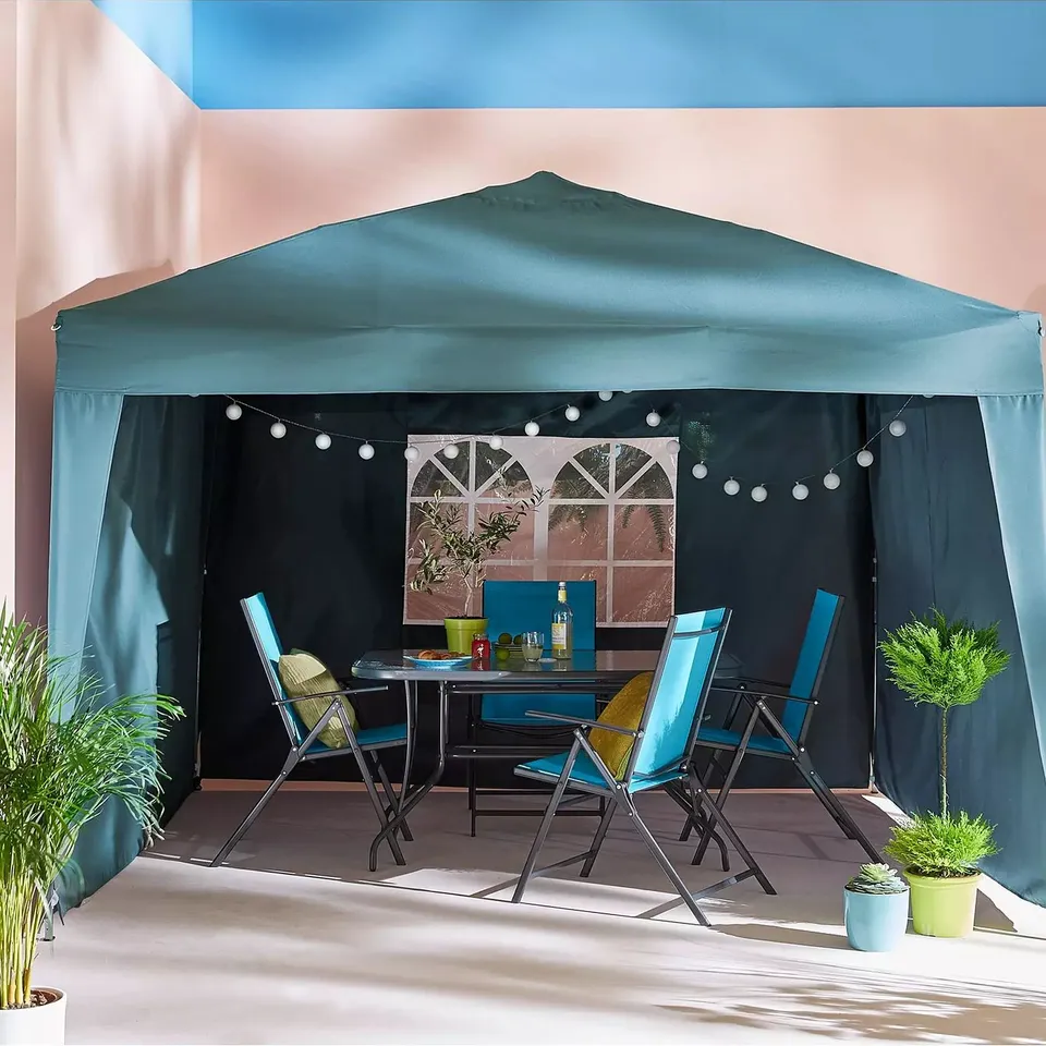 ALUMINIUM 3 X 3M GAZEBO WITH ADJUSTABLE CANOPY - COLLECTION ONLY 