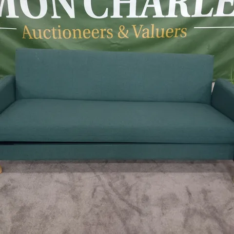 DESIGNER TEAL FABRIC CLICK CLACK SOFABED