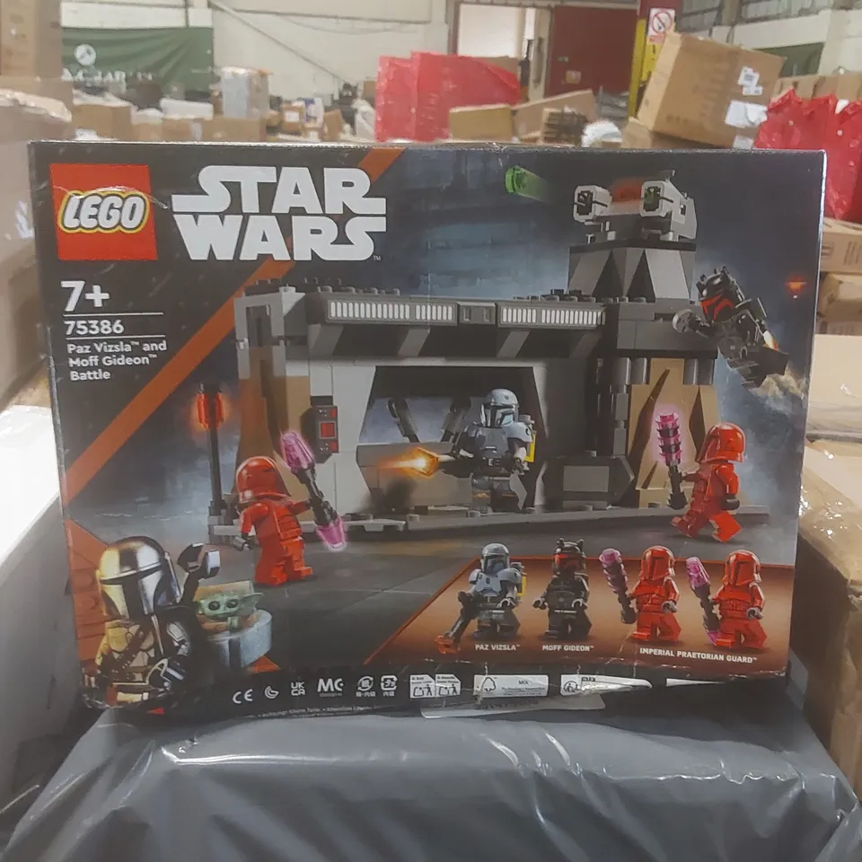 BOXED LEGO STAR WARS PAZ VIZSLA AND MOFF GIDEON BATTLE - 75386 RRP £40