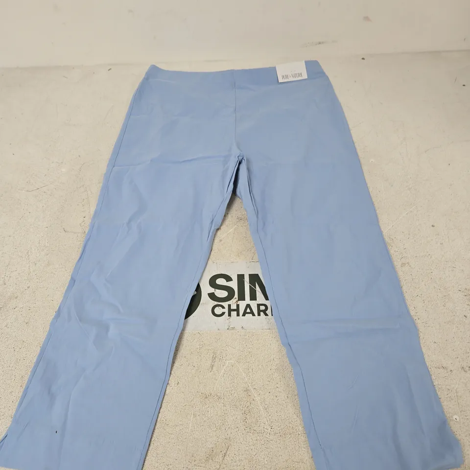 PURE & NATURAL WOMEN’S LIGHT BLUE TROUSERS – UK SIZE 14
