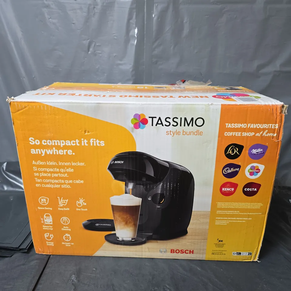 BOXED BOSCH TASSIMO STYLE COFFEE MACHINE