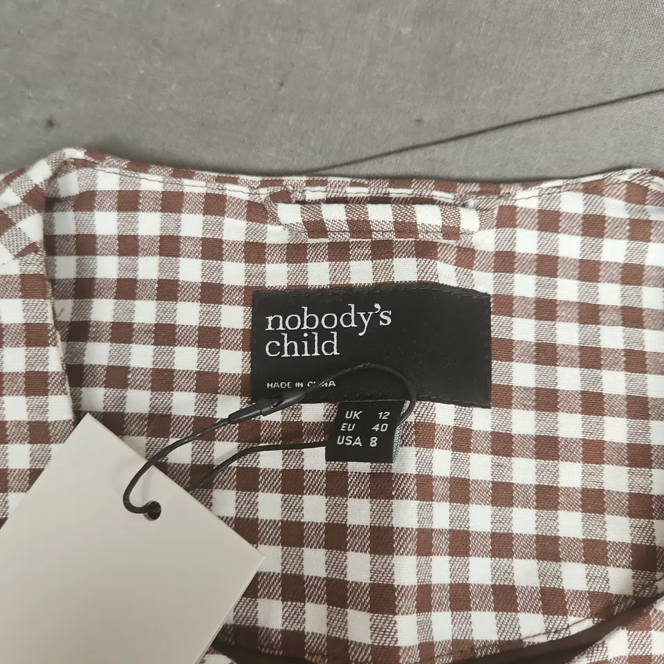 Nobody's Child Gingham Check Sleeveless waistcoat (UK 12)