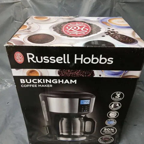 BOXED RUSSELL HOBBS BUCKINGHAM COFFEE MAKER