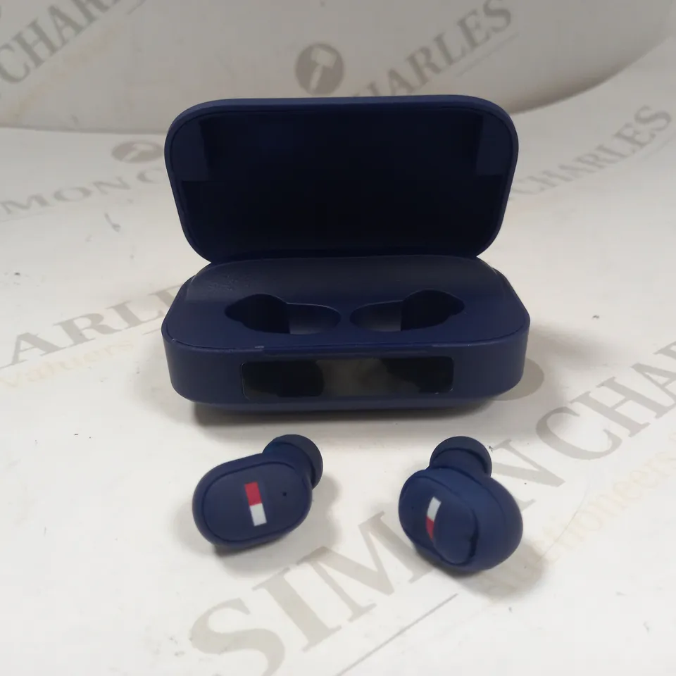 TOMMY HILFIGER NAVY WIRELESS EARBUDS  RRP £90
