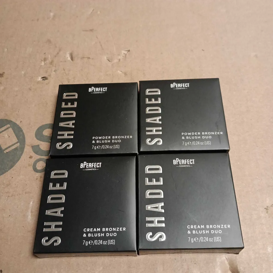 4 BPERFECT COSMETIC ITEMS: 2 X POWDER BRONZER + 2 X CREAM BRONZER