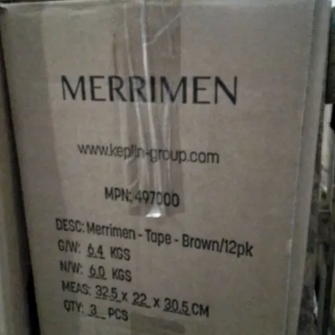 BOXED KEPLIN BROWN TAPE 12PK