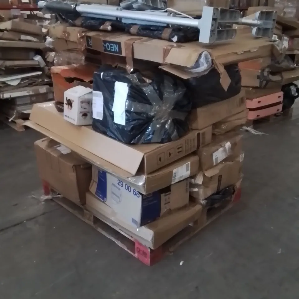 PALLET CONTAINING NEO PRODUCTS SUCH AS;320L STORAGE BOX,HEATED CLOTHING RACK,GAMING CHAIR 