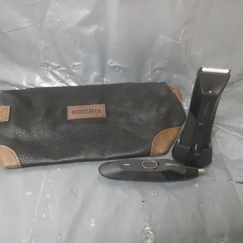 UNBOXED MANSCAPED FACIAL HAIR TRIMMER AND NOSE HAIR TRIMMER WITH BAG