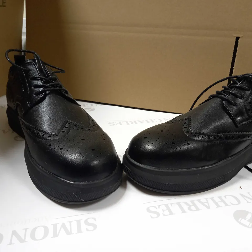 KOI BLACK MENS VEGAN FORMAL SHOES - SIZE 6