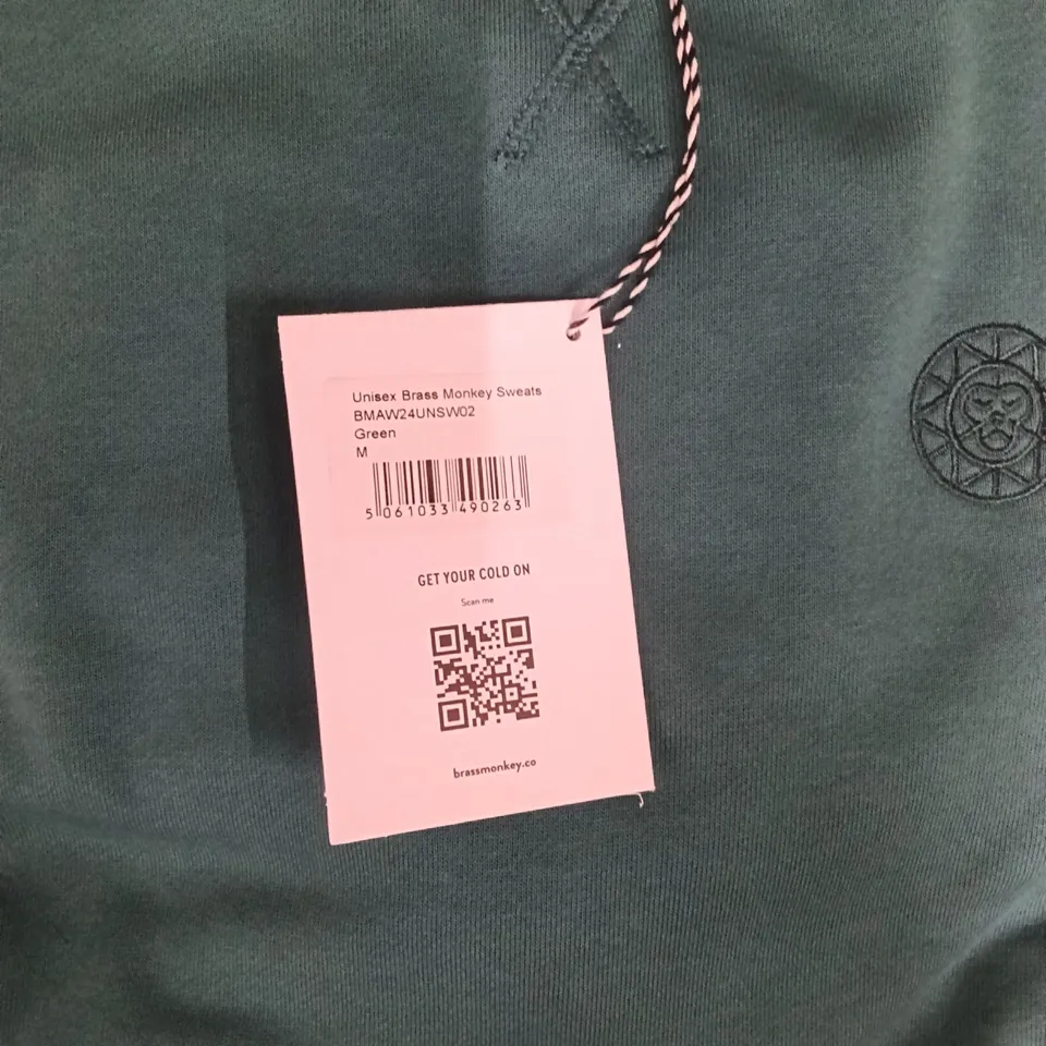 BRAND NEW BRASS MONKEY SWEATS - GREEN SIZE MEDIUM APPROXIMATELY 11