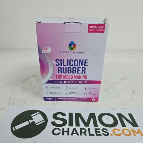 CRAFT RESIN SILICONE RUBBER FOR MOLD MAKING – PLATINUM-CURED, 4 KG (BOXED)