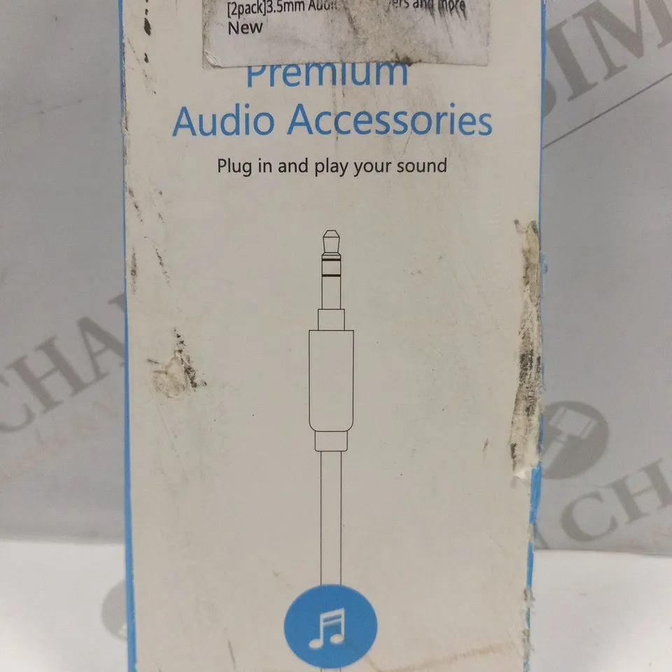 BOX OF 2 ZERIST 3.5MM AUX AUDIO CABLE MALE TO MALE 