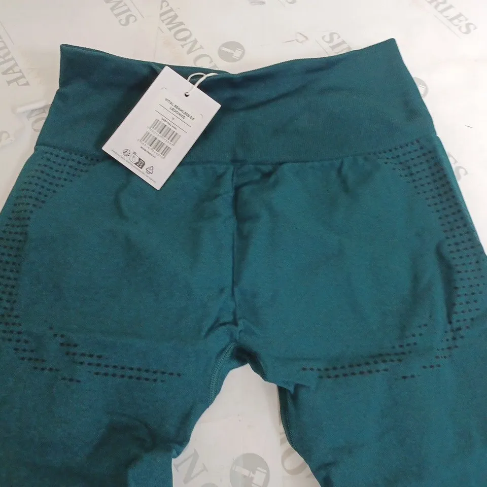GYMSHARK VITAL SEAMLESS 2.0 LEGGINGS IN DEEP TEAL - S