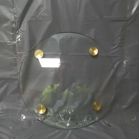 CHOPSTICK BRASS LAMP TABLE - COLLECTION ONLY - GLASS