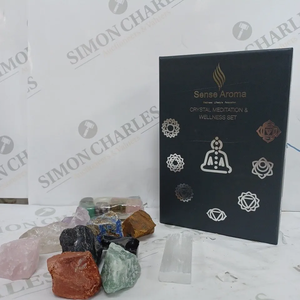 BOXED SENSE AROMA CRYSTAL MEDITATION & WELLNESS SET 