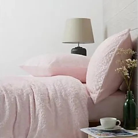 COZEE HOME VELVETSOFT EMBOSSED DAMASK 4 PIECE DUVET SET