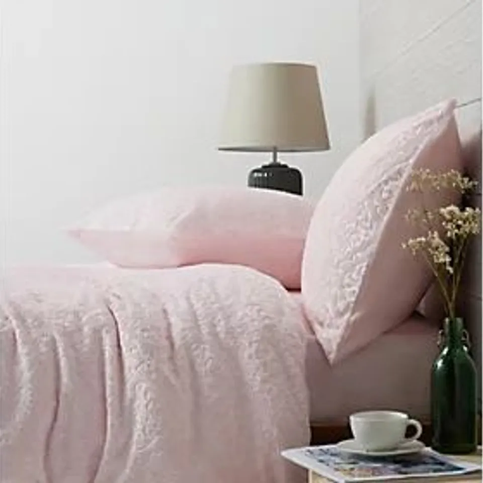 COZEE HOME VELVETSOFT EMBOSSED DAMASK 4 PIECE DUVET SET