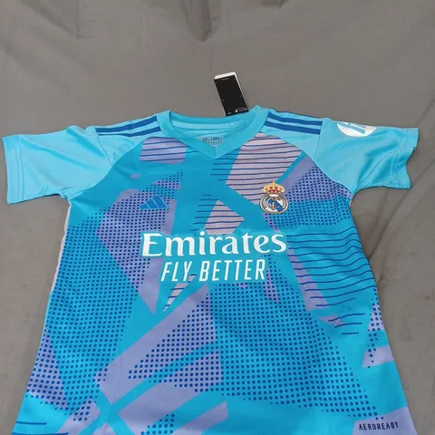 KIDS REAL MADRID AWAY SHIRT WITH VINI.JR 7 SIZE 22