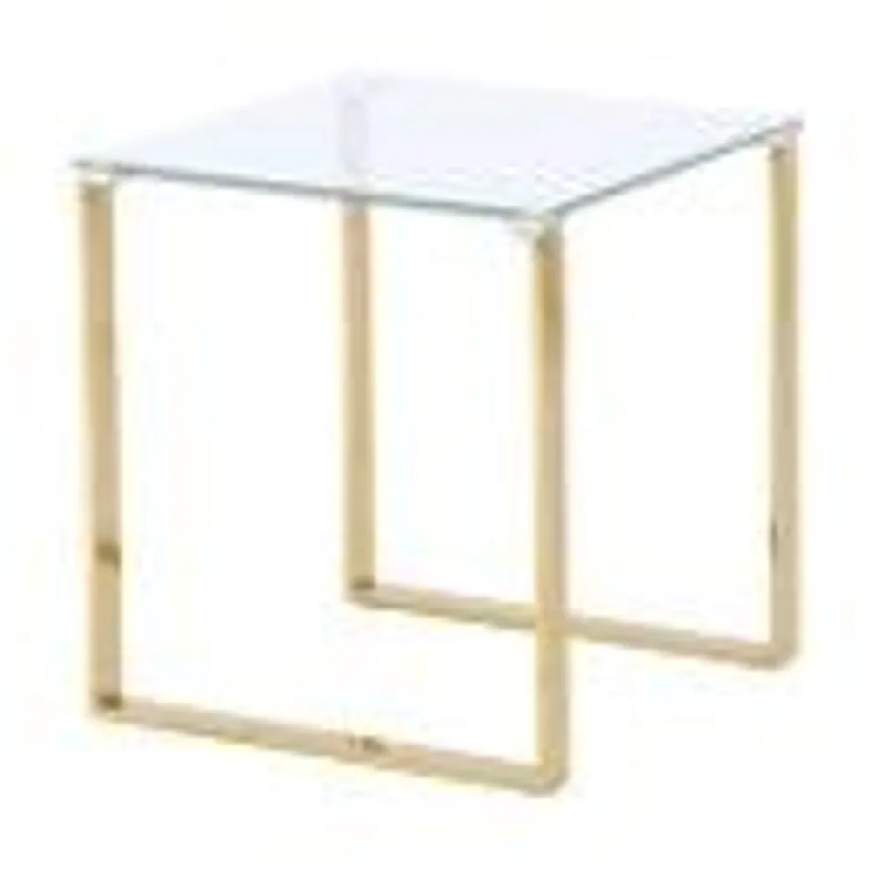 BOXED MEGAN SIDE LAMP TABLE - GOLD (1 BOX)