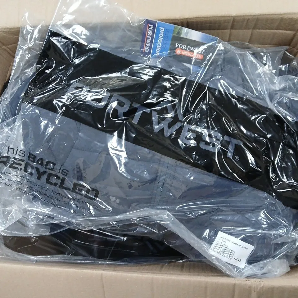 APPROXIMATELY 12 BAGGED PORTWEST ASPEN LADIES PADDED JACKETS IN NAVY - XS