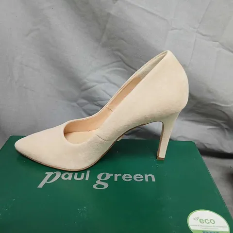 PAUL GREEN BEIGE SUEDE HIGH HEEL PUMPS – UK 4 – BOXED