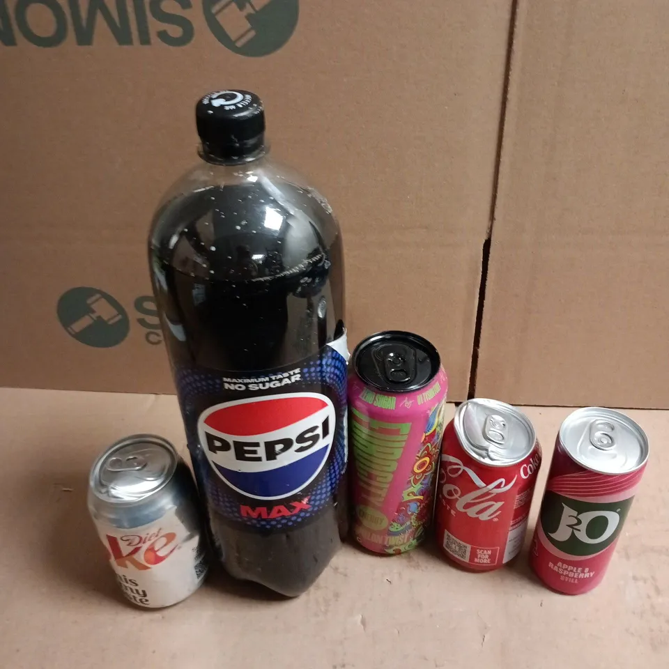 APPROXIMATELY 15 ASSORTED DRINKS TO INCLUDE PEPSI MAX, DIET COKE, FUROCITY ENERGY, ETC - COLLECTION ONLY