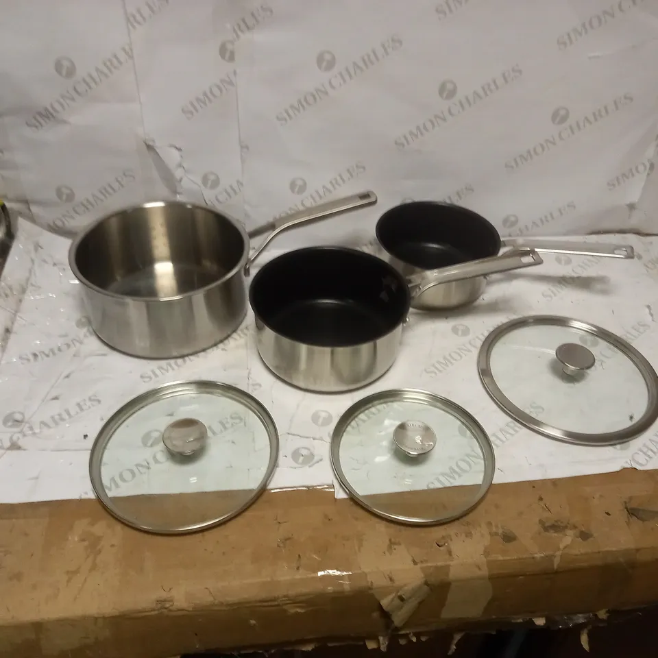 KITCHENAID, STAINLESS STEEL NON-STICK SAUCEPAN SET