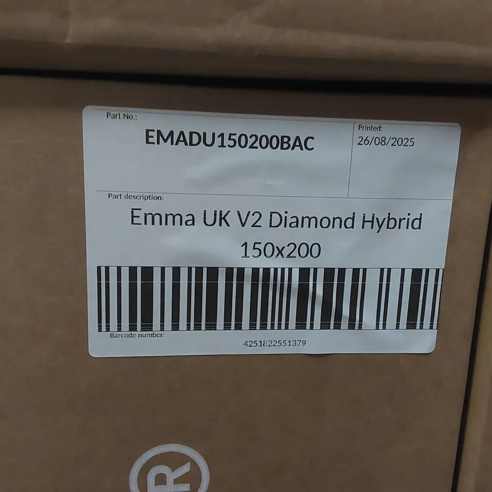 BRAND NEW BOXED EMMA UK V2 DIAMOND HYBRID 150 x 200CM KING SIZE MATTRESS 