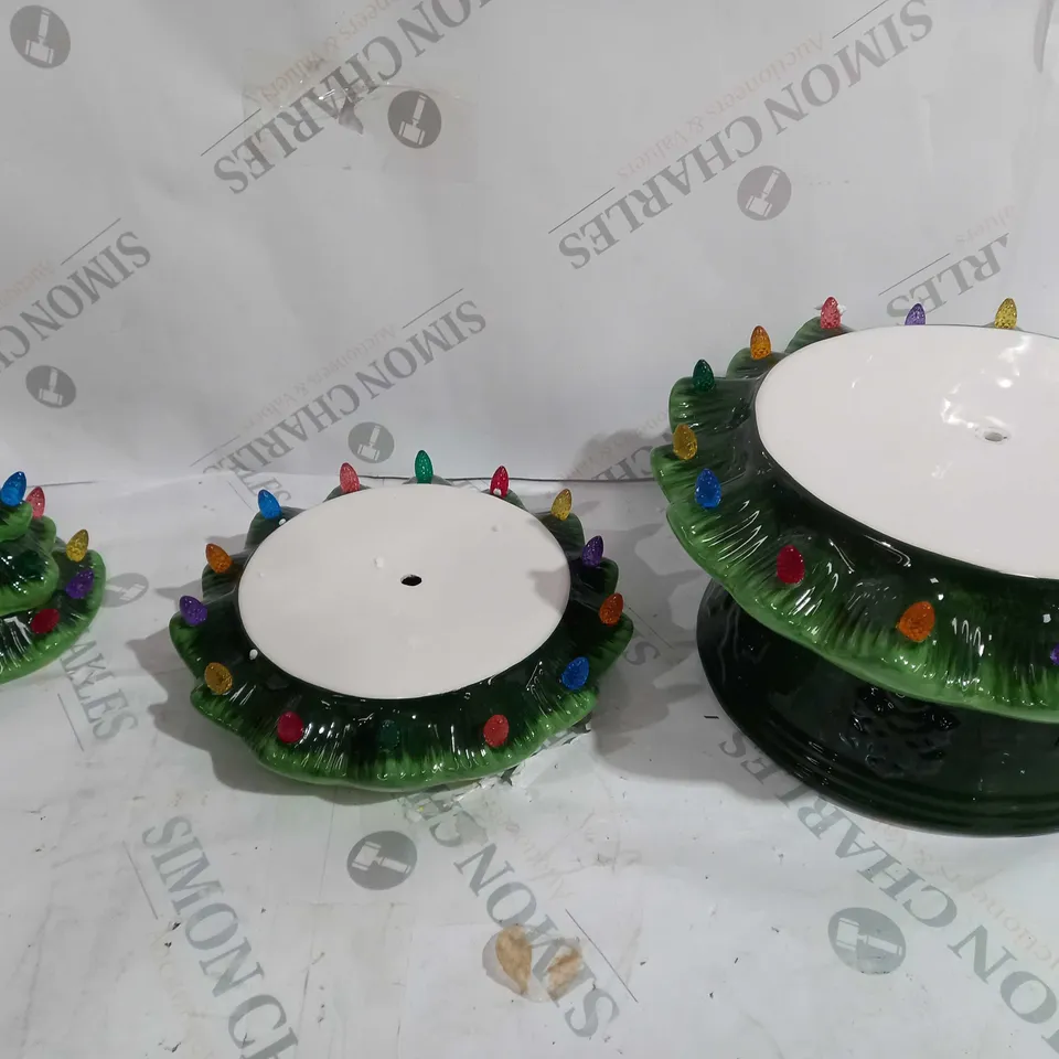 MR CHRISTMAS NOSTALGIC TREE TIERED CAKE STAND