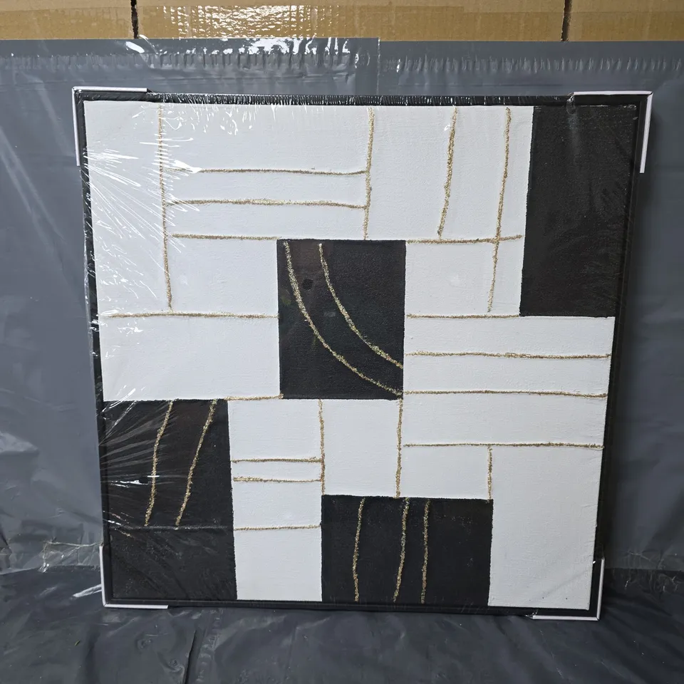 HAND PAINTED SPIRAL DASH CAPPED CANVAS ART
