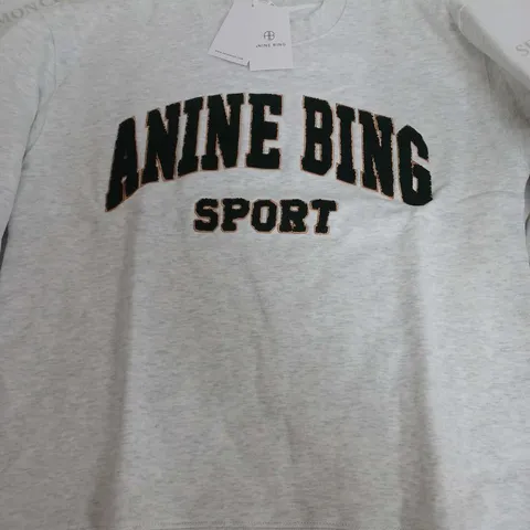 ANINE BING SPORT LIGHT GREY SWEATSHIRT - SMALL