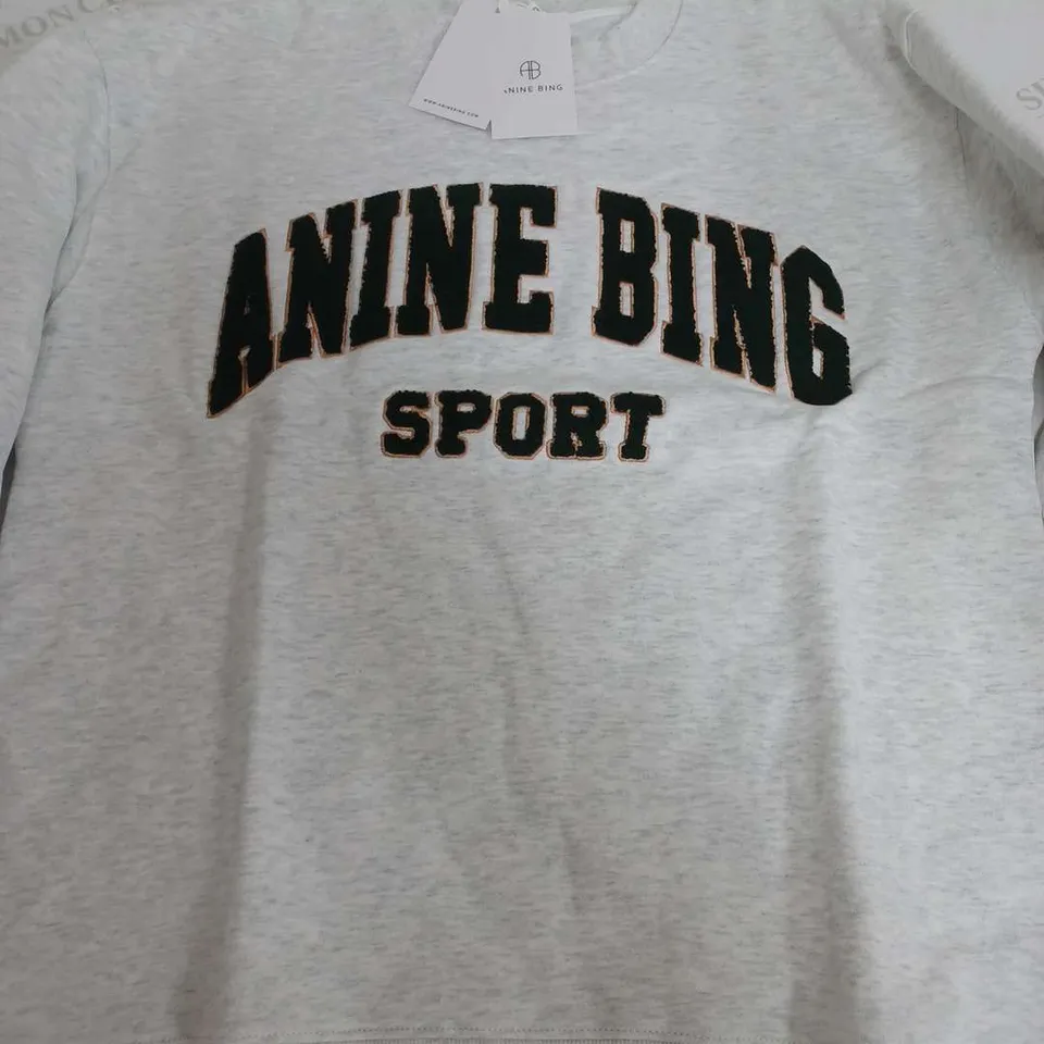 ANINE BING SPORT LIGHT GREY SWEATSHIRT - SMALL