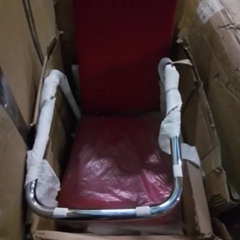 UPHOLSTERED FABRIC CHAIR - RED