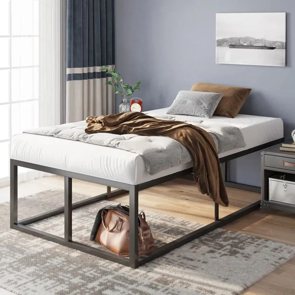BOXED DEKKER MINIMAL METAL BED FRAME 4FT6