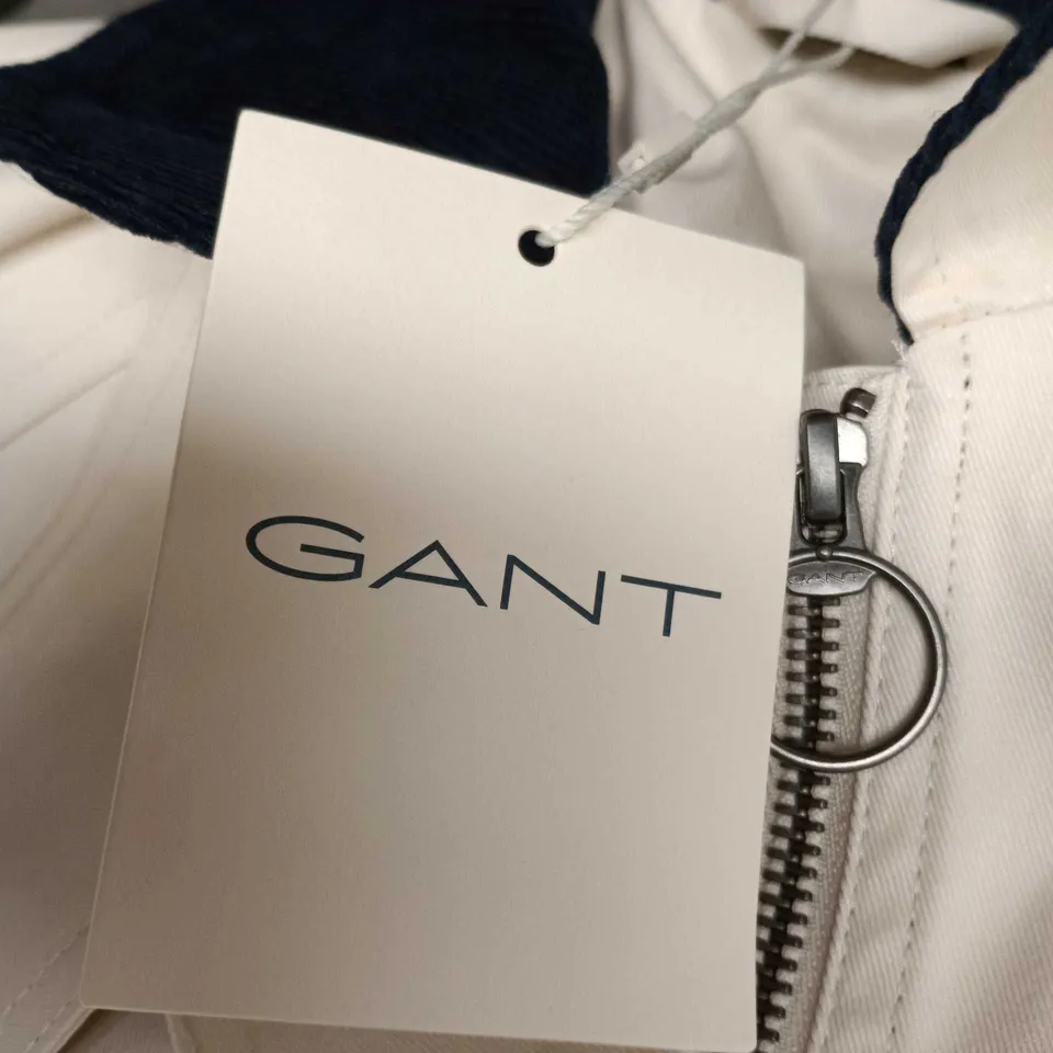 GANT CONTRAST COLLAR SAILING JACKET – LINEN, UK SIZE XS