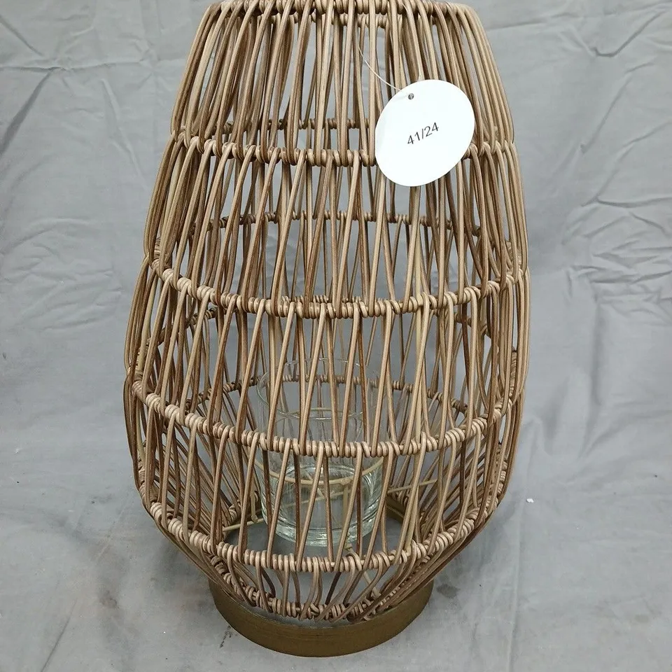 VINTAGE WICKER STYLE LANTERN