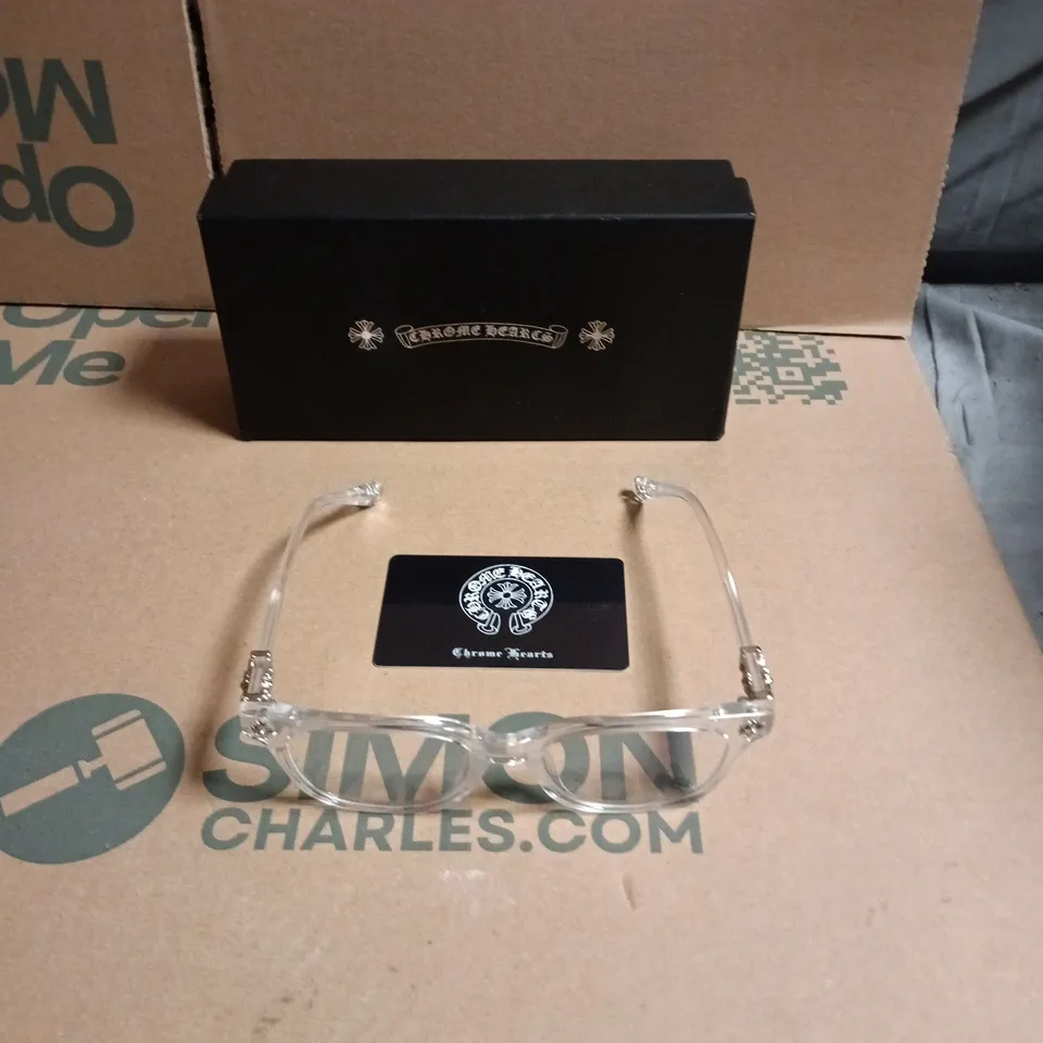 CHROME HEARTS CLEAR EYEWEAR  GLASSES  – BOXED WITH CARD