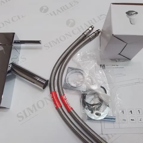 BOXED CALYPSO LUCCA M/BLOCK BASIN TAP WITH CLICK WASTE IN CHROME - 235X155X135MM