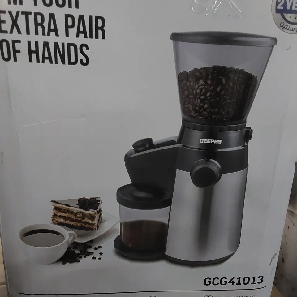 BOXED GEEPAS CONICAL BURR COFFEE GRINDER (1 BOX)