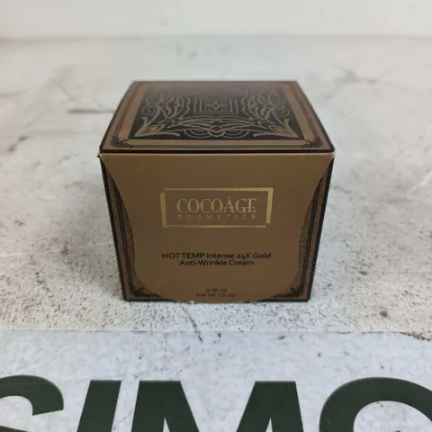 COCOAGE COSMETICS HOT TEMP INTENSE 24K GOLD ANTI-WRINKLE CREAM – 30 ML