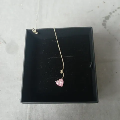 THOMAS SABO GOLD-TONE NECKLACE WITH PINK HEART PENDANT