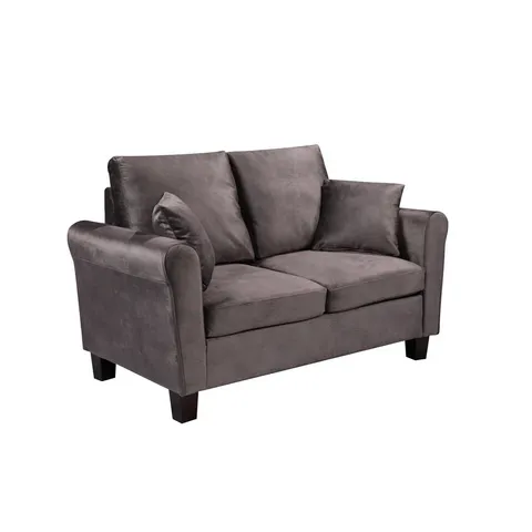 BOXED MATEOS 2 SEATER UPHOLSTERED SOFA - MINK COLOUR (2 BOXES)